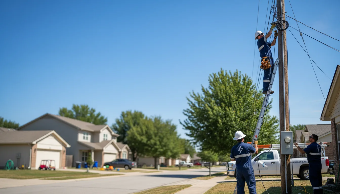 Residential electrician providing installation services in Thornburg, IA